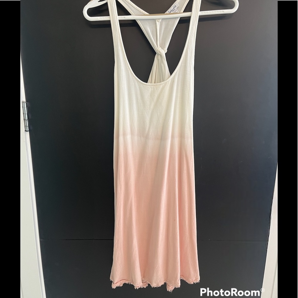 Splendid Pink and White Mini Dress